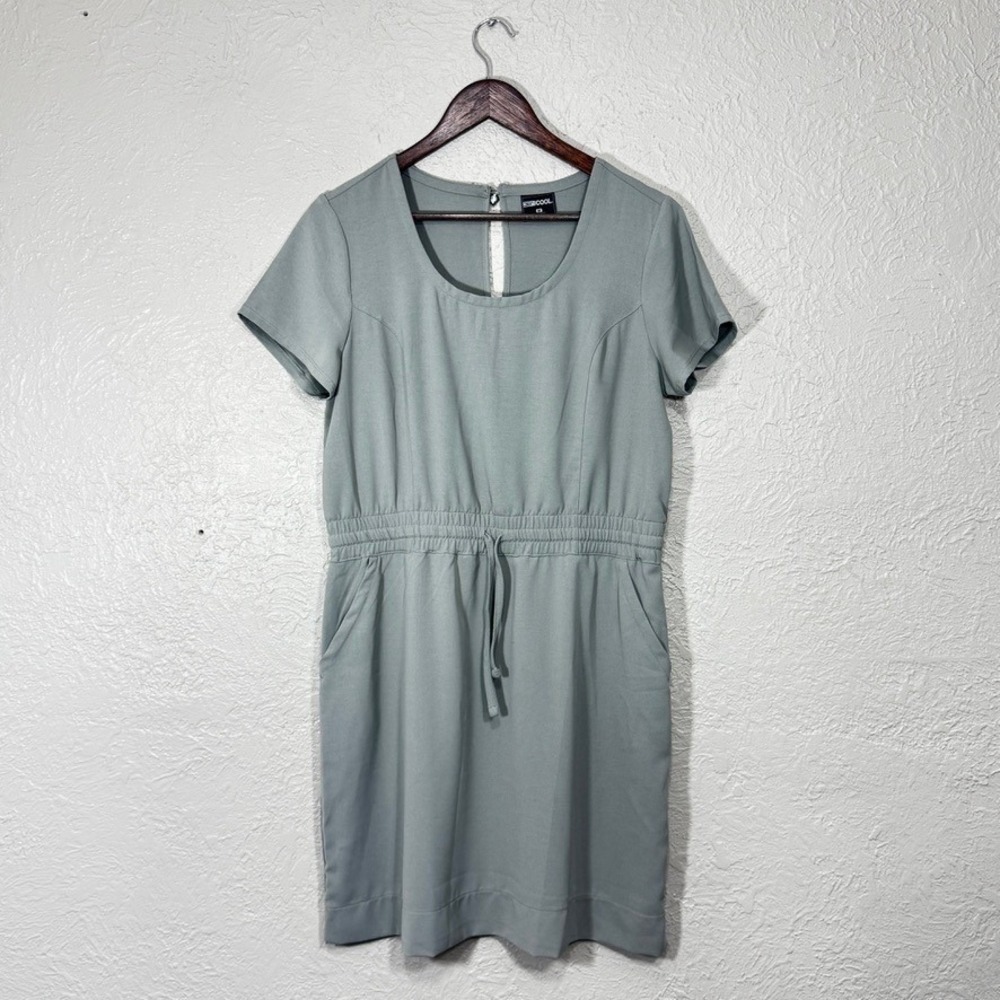 32 Degrees Cool Mini Dress Medium Sage Green Empire Waist Sporty Tennis Prep